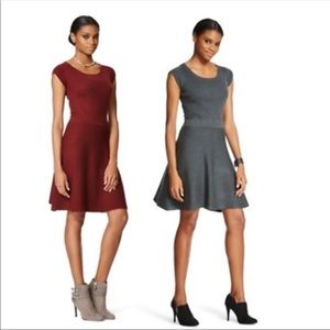 Mossimo Burgundy Fit and Flare Dress